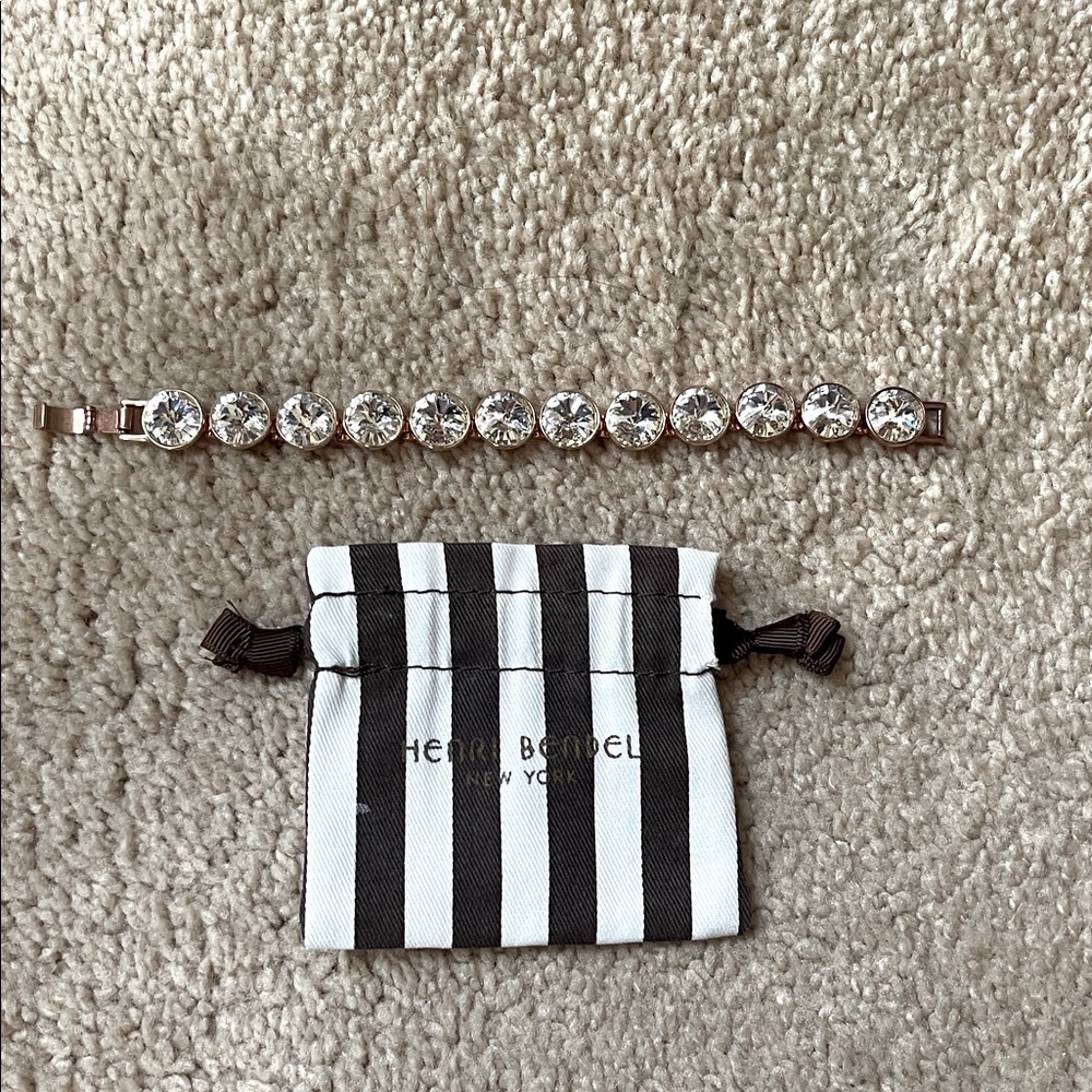 Henri Bendel rose gold  Crystal Bracelet